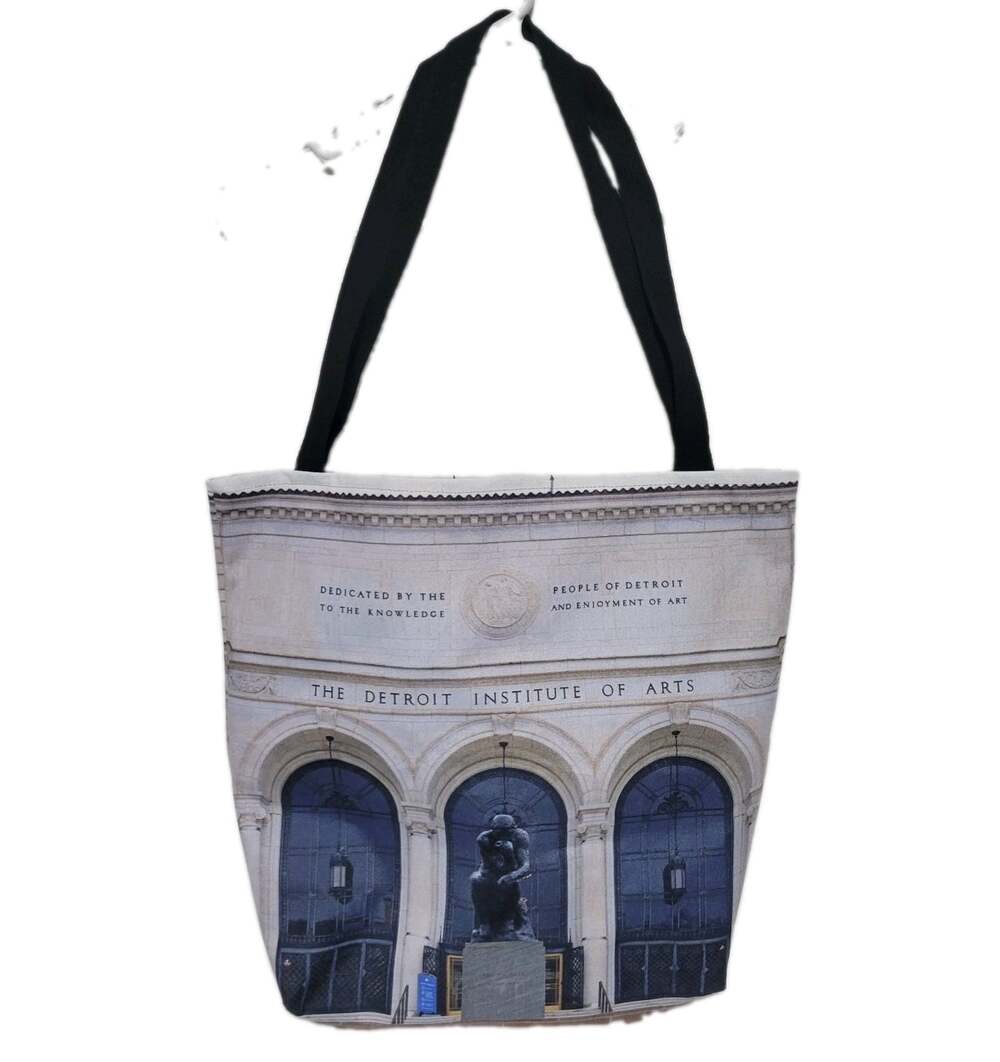 Detroit Institute Of Arts Tote Bag Reusable 16" X 18" X 4" Photo Building Facade